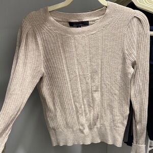 WHBM Women's Beige Cashmere Blend Sweater - Size Small